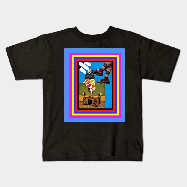 Genie Grants Three Wishes While Hyperventilating Kids T-Shirt by AFKnott